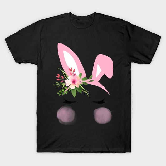 Cute Easter Bunny Face T Shirt for Mom Mama Adult Teen Girl T-Shirt by craiglimu